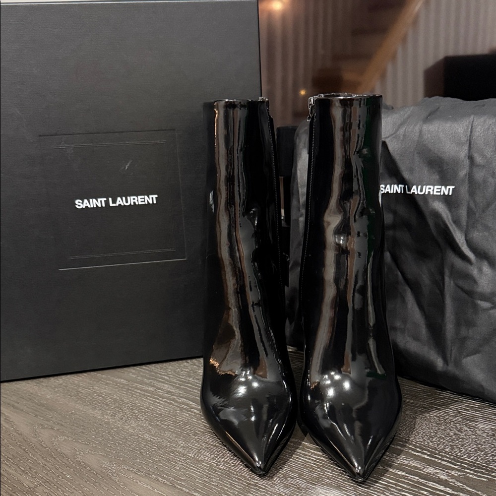 YSL Saint Laurent Opyum 110 Leather ankle boots - Picture 14 of 15